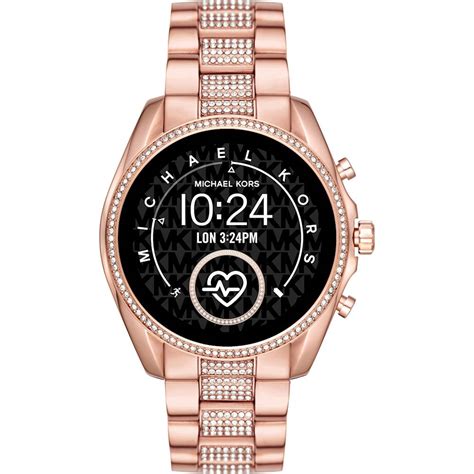 rose gold michael kors watch smartwatch|michael kors bradshaw smartwatch gold.